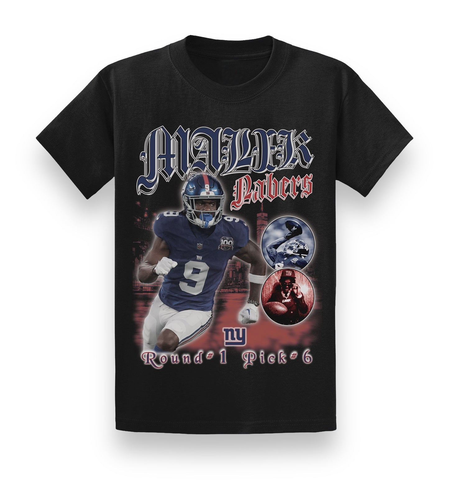 Malik Nabers Giants Tee