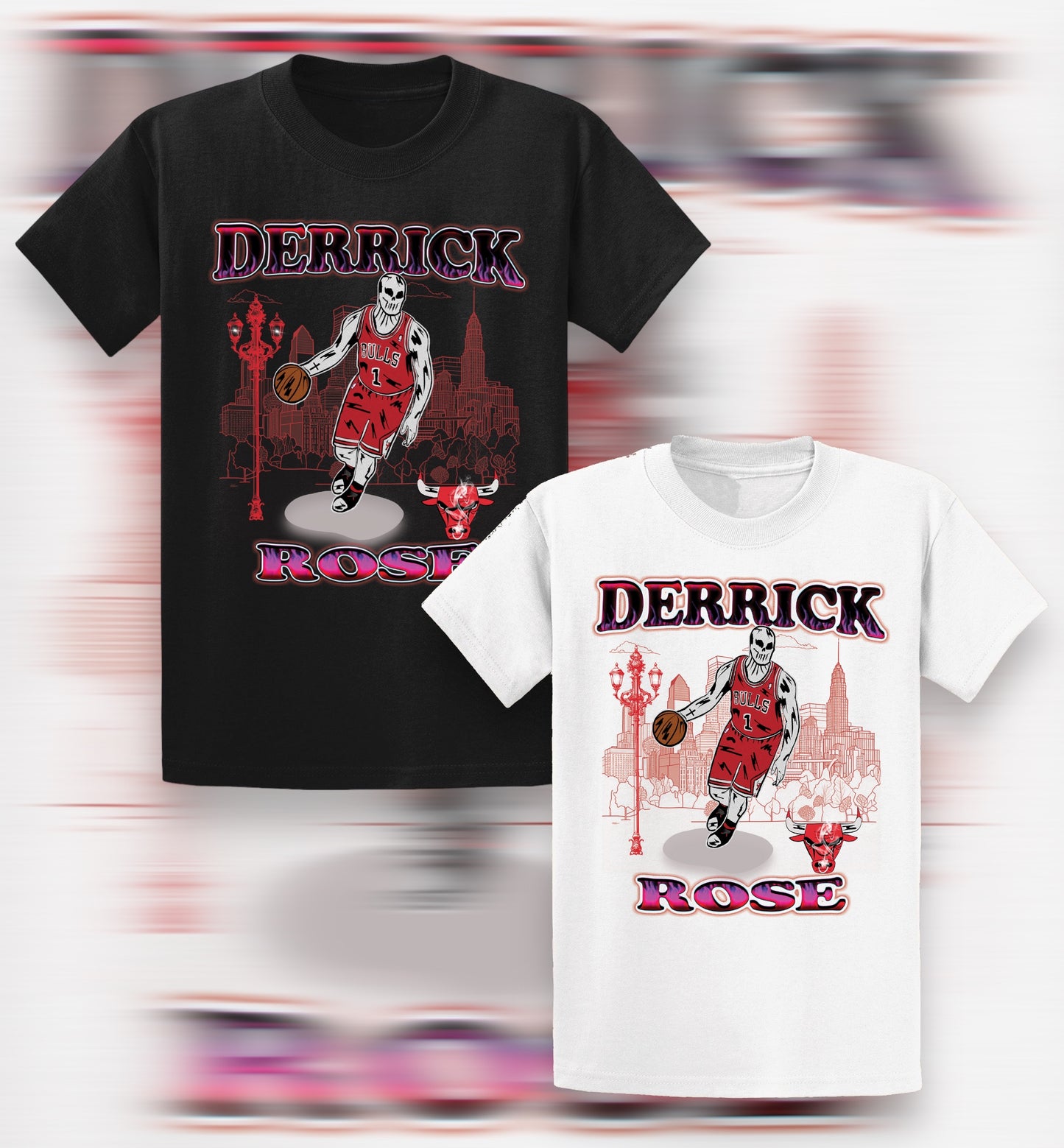 Derrick Rose skeleton tee