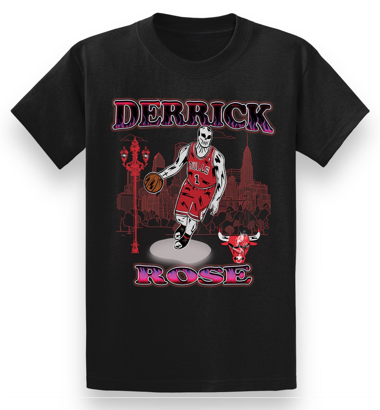 Derrick Rose skeleton tee