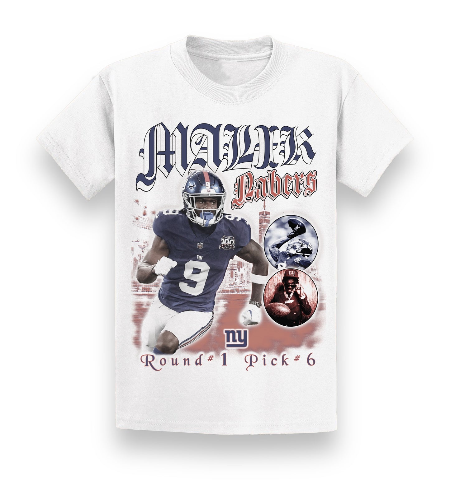 Malik Nabers Giants Tee