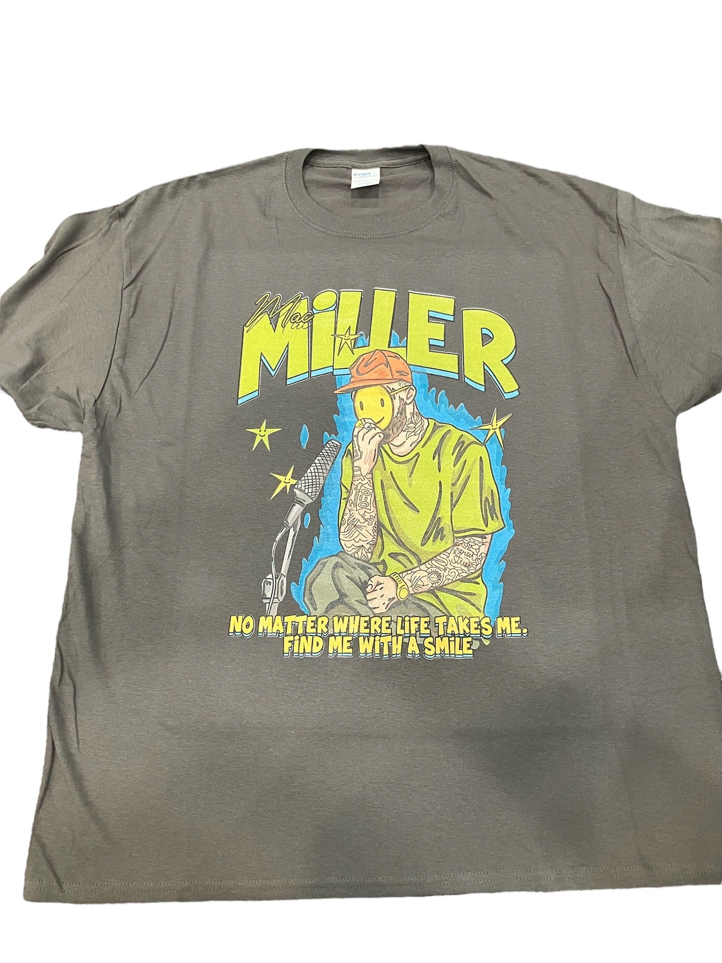 Mac Miller smiley face tee