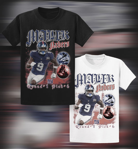 Malik Nabers Giants Tee