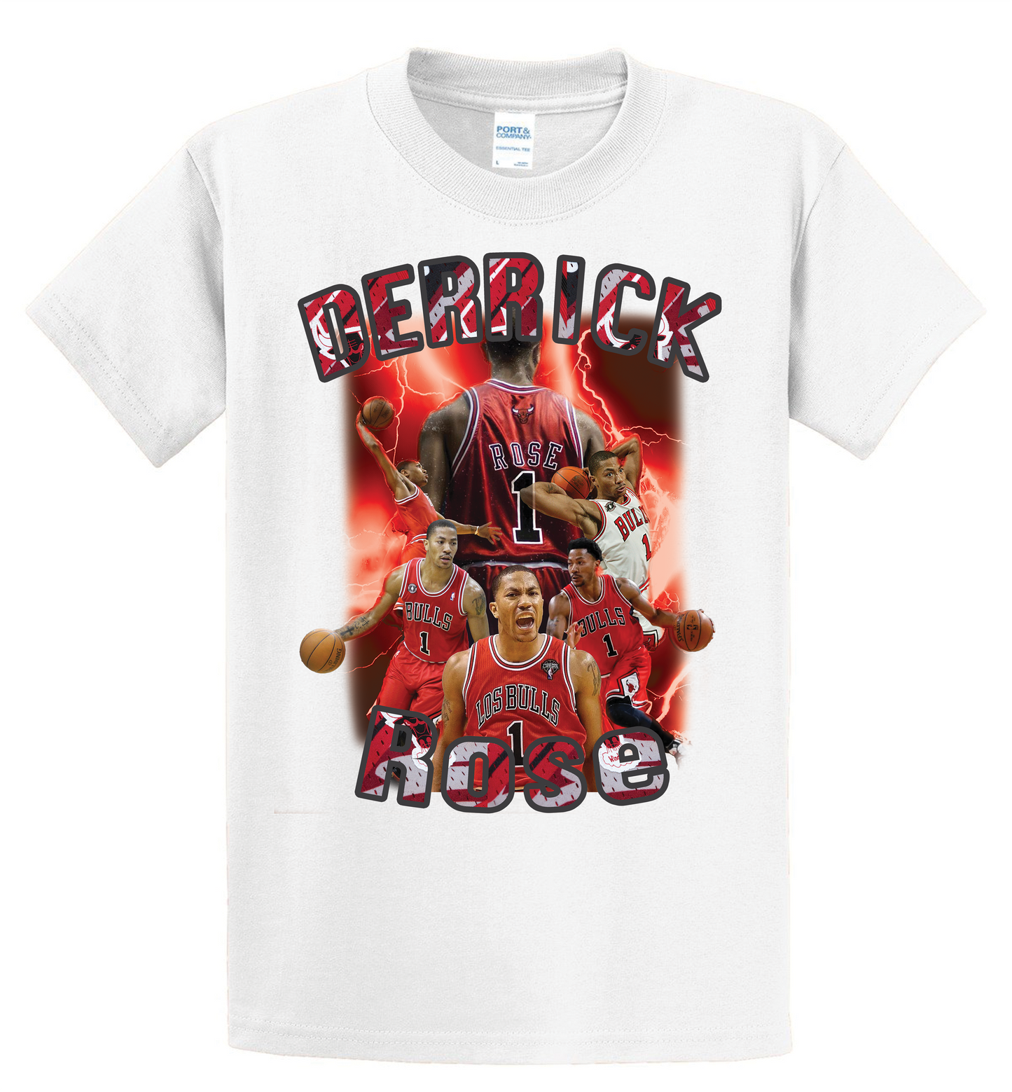 Derrick Rose collage style tee